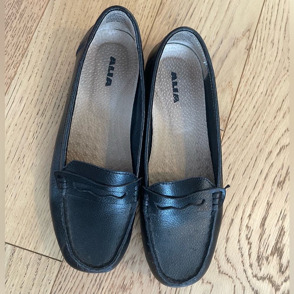 Alia Black Loafers Classic Office Moccasins 10m